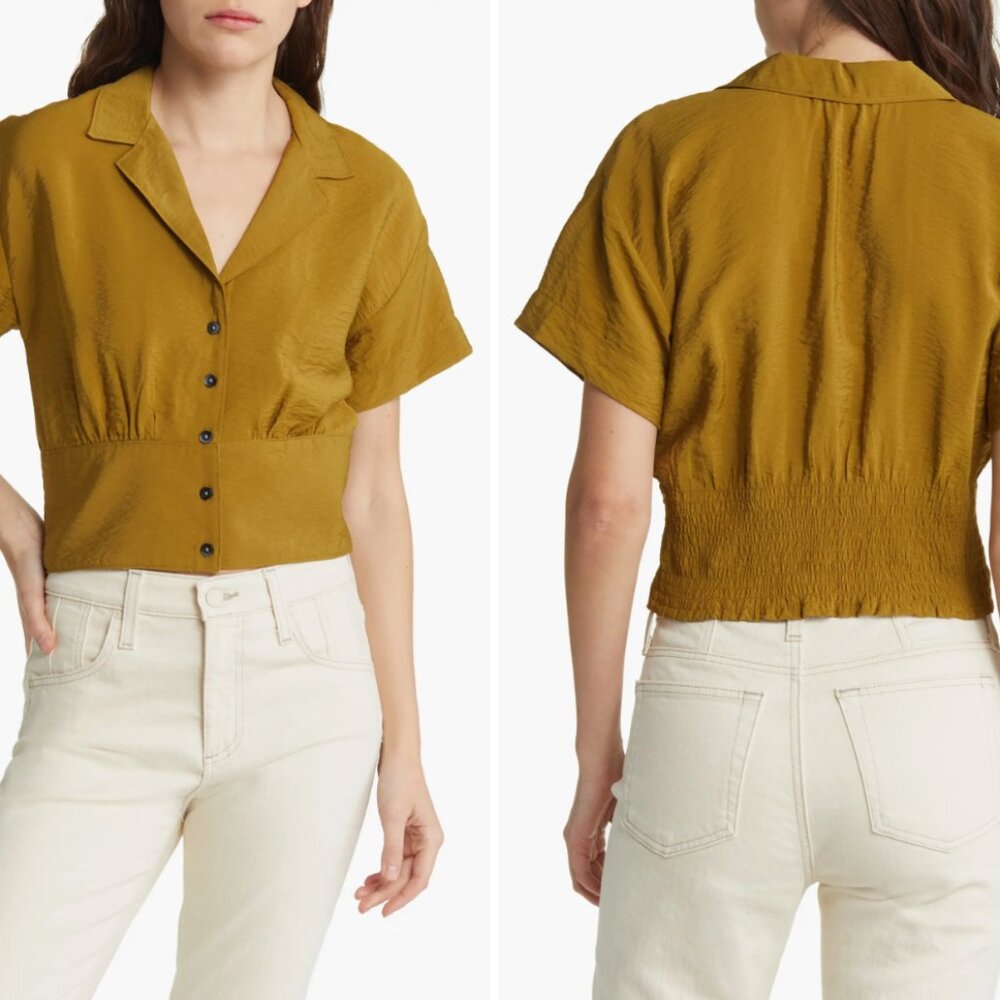 Madewell - Drapey Banded Bottom Button-Up Top - Small